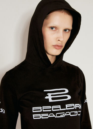 Balenciaga 후드 긴팔 탑 블랙 bal0256009