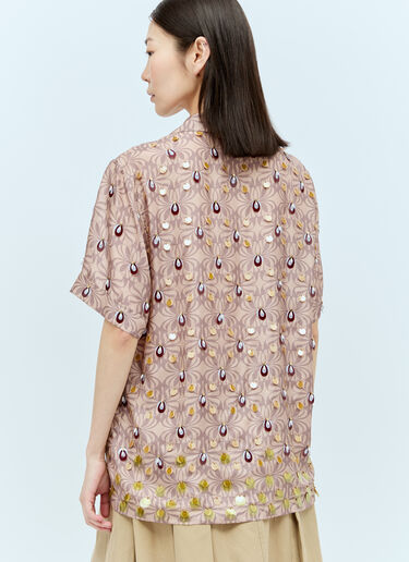 Dries Van Noten Embellished Silk Shirt Pink dvn0256029