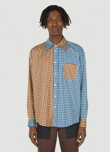 (Di)vision Two-Tone Check Shirt Blue div0348005