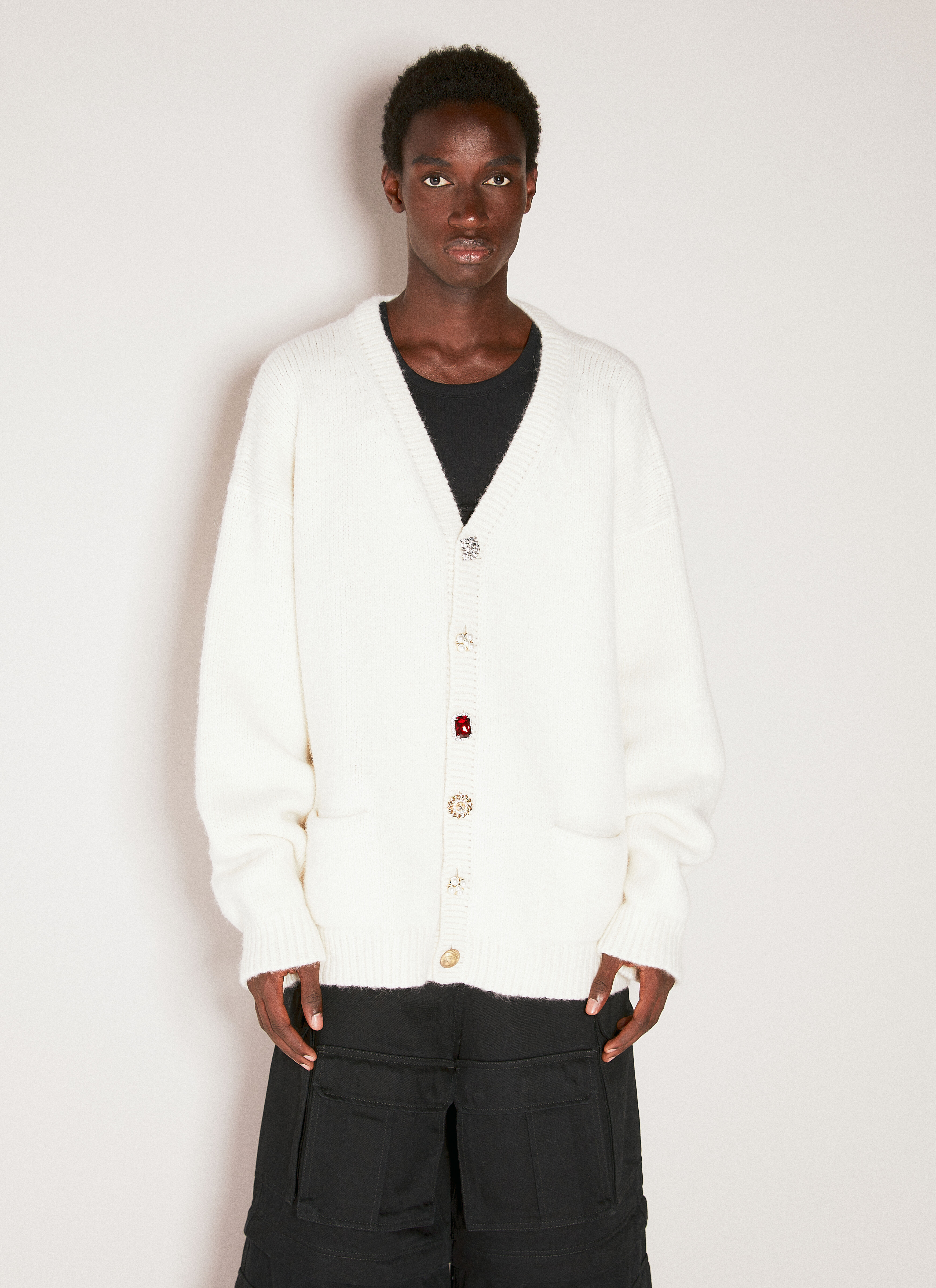 Fancy shop white cardigan