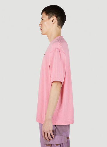 Acne Studios Face Patch T-Shirt Pink acn0151031