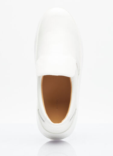 JW Anderson Leather Slip-On Sneakers White jwa0254013