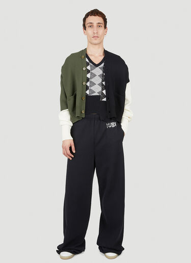 MM6 Maison Margiela Colour Block Cardigan Green mmm0151010