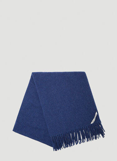 Wool Fringed Scarf Acne Studios Wool Fringed Scarf Navy acn0131003