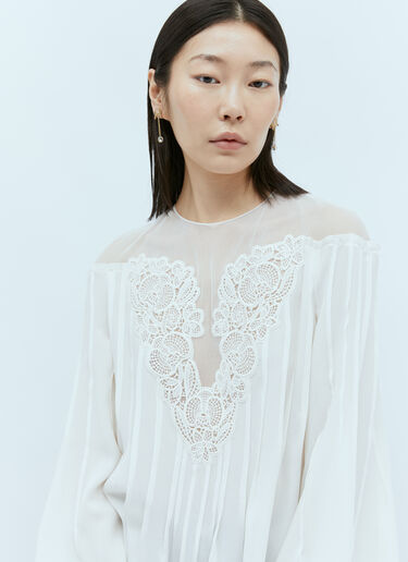 Chloé Embellished Blouse White chl0255024