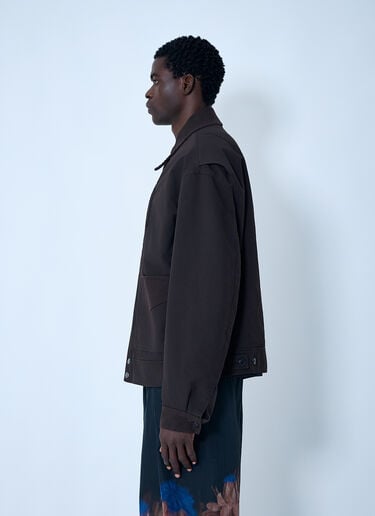 Dries Van Noten Classic Collar Jacket Brown dvn0162004