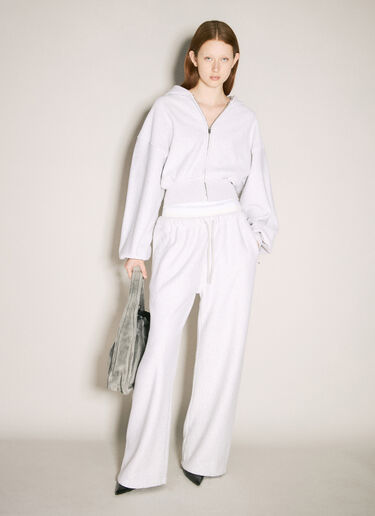 노출된 로고 브리프가 있는 트랙 팬츠 Alexander Wang 노출된 로고 브리프가 있는 트랙 팬츠 그레이 awg0258006