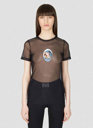 Dolce & Gabbana Mesh T-Shirt Black dol0253013