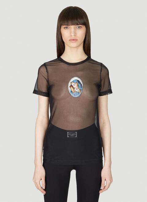 Dolce & Gabbana Mesh T-Shirt Black dol0253010