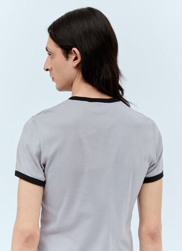 Courrèges Bumpy Contrast T-Shirt Grey cou0156001