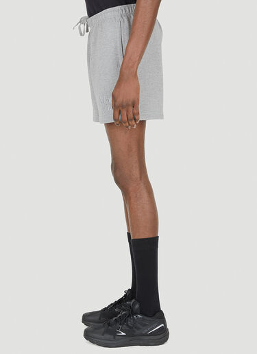 LN-CC® - More Joy: Logo Embroidered Shorts - Grey More Joy Logo Embroidered Shorts Grey mjy0347020