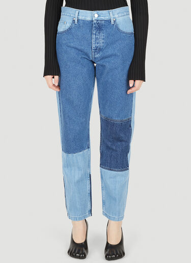 Helmut Lang Pieced Patchwork Straight Jeans Blue hlm0248028