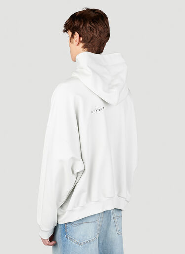 Balenciaga Large Fit Hooded Sweatshirt White bal0153011
