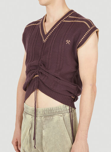 Ruched Sleeveless Sweater GmbH Ruched Sleeveless Sweater Burgundy gmb0150014
