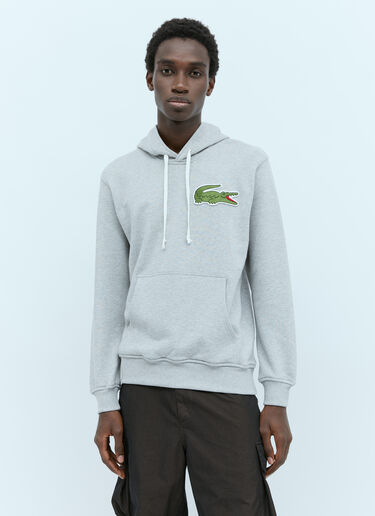 Comme des Garçons SHIRT x Lacoste Logo Patch Hooded Sweatshirt Grey cdg0154006