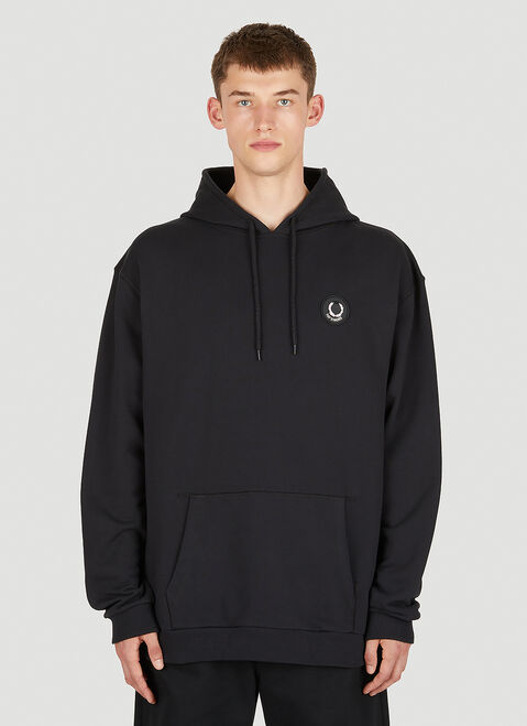 Raf Simons x Fred Perry Patched Hooded Sweatshirt Black rsf0152002