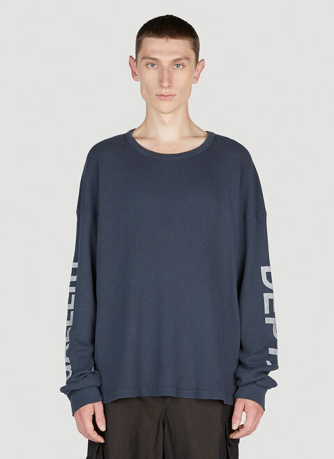 Gallery Dept. Logo Print Thermal Sweatshirt White gdp0152009