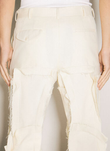 Comme des Garçons Homme Plus Panelled Wool-Blend Pants Cream hpl0158008