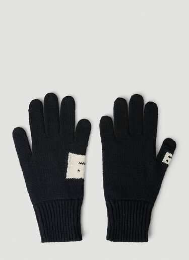 Acne Studios Face Patch Gloves Black acn0149030