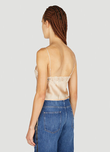 Saint Laurent Lace Camisole Top Beige sla0251024