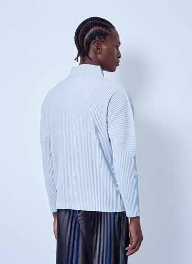 LN-CC® - Homme Plissé Issey Miyake: Pleated Zip-Up Cardigan - Grey Homme Plissé Issey Miyake Pleated Zip-Up Cardigan Grey hmp0166012