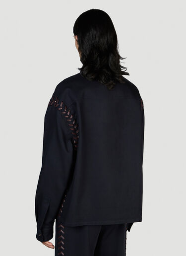 Bottega Veneta 编织外套式衬衫 藏蓝色 bov0151036