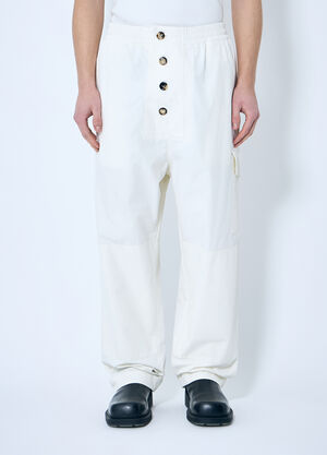 Bottega Veneta Light Cotton Twill Pants White bov0159001