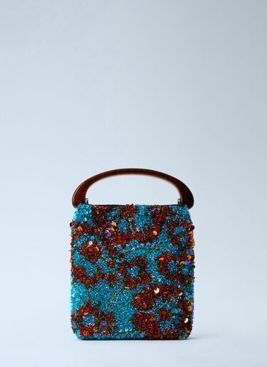 Dries Van Noten Micro Crisp Embellished Bag Blue dvn0263022
