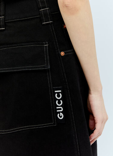 Gucci 宽大版型牛仔裤 黑色 guc0255003