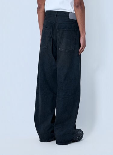 Balenciaga Wide-Leg Denim Trousers Black bal0164006