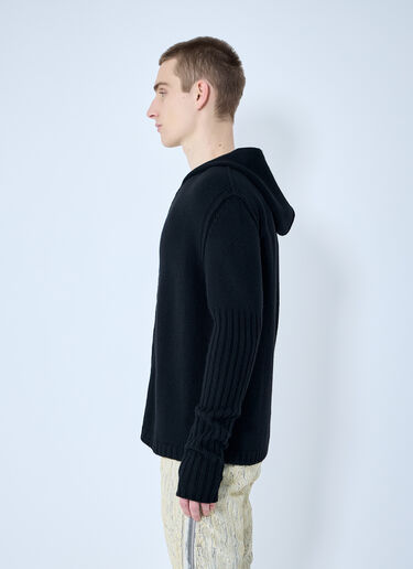 Rick Owens Cashmere Zip-Up Sweater Black ric0159024