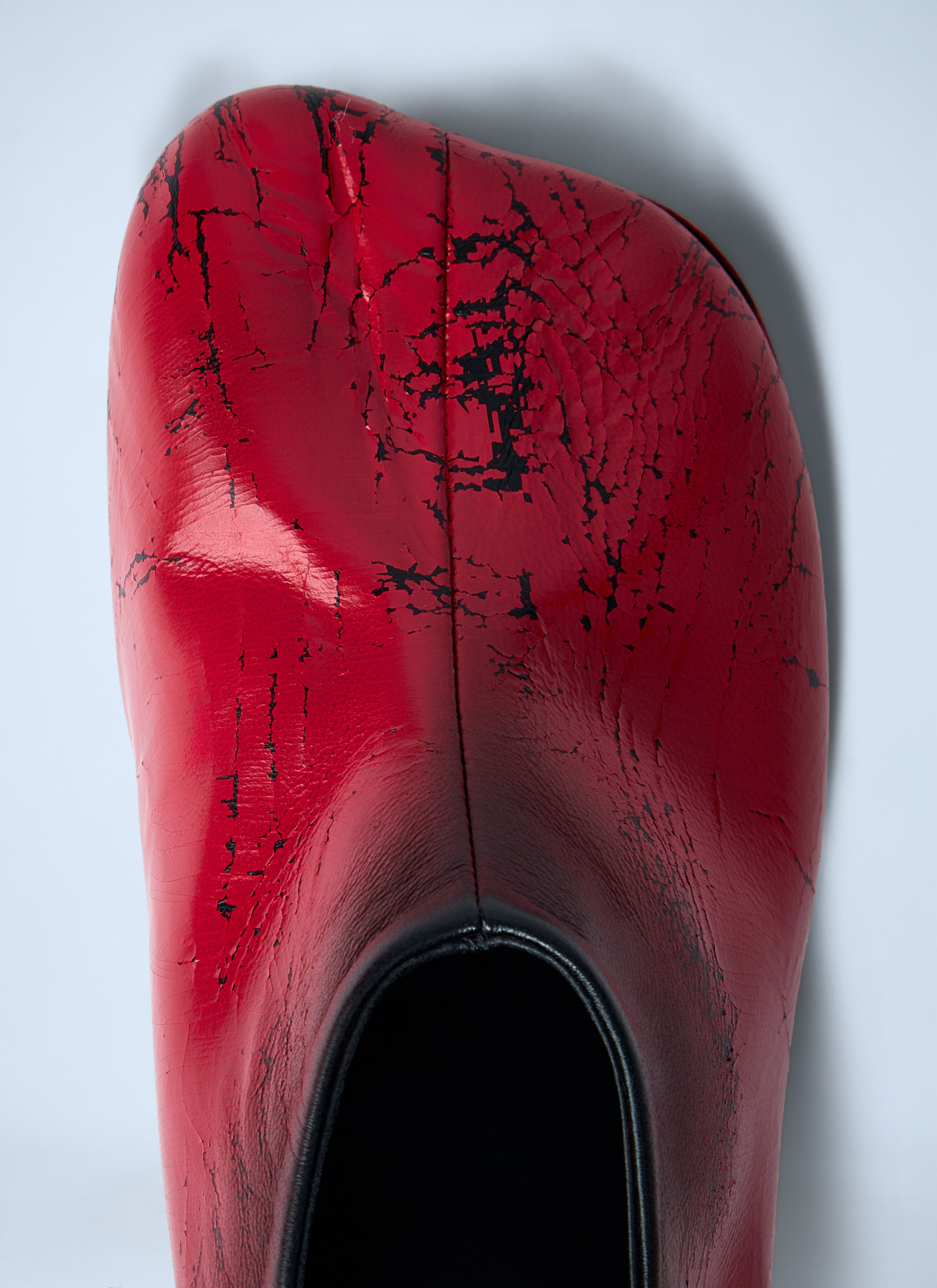 MM6 Maison Margiela Women's' Distressed Court Shoes in Red | LN-CC®