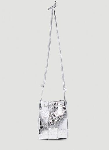 Bottega Veneta Cassette Bucket Shoulder Bag Silver bov0252104