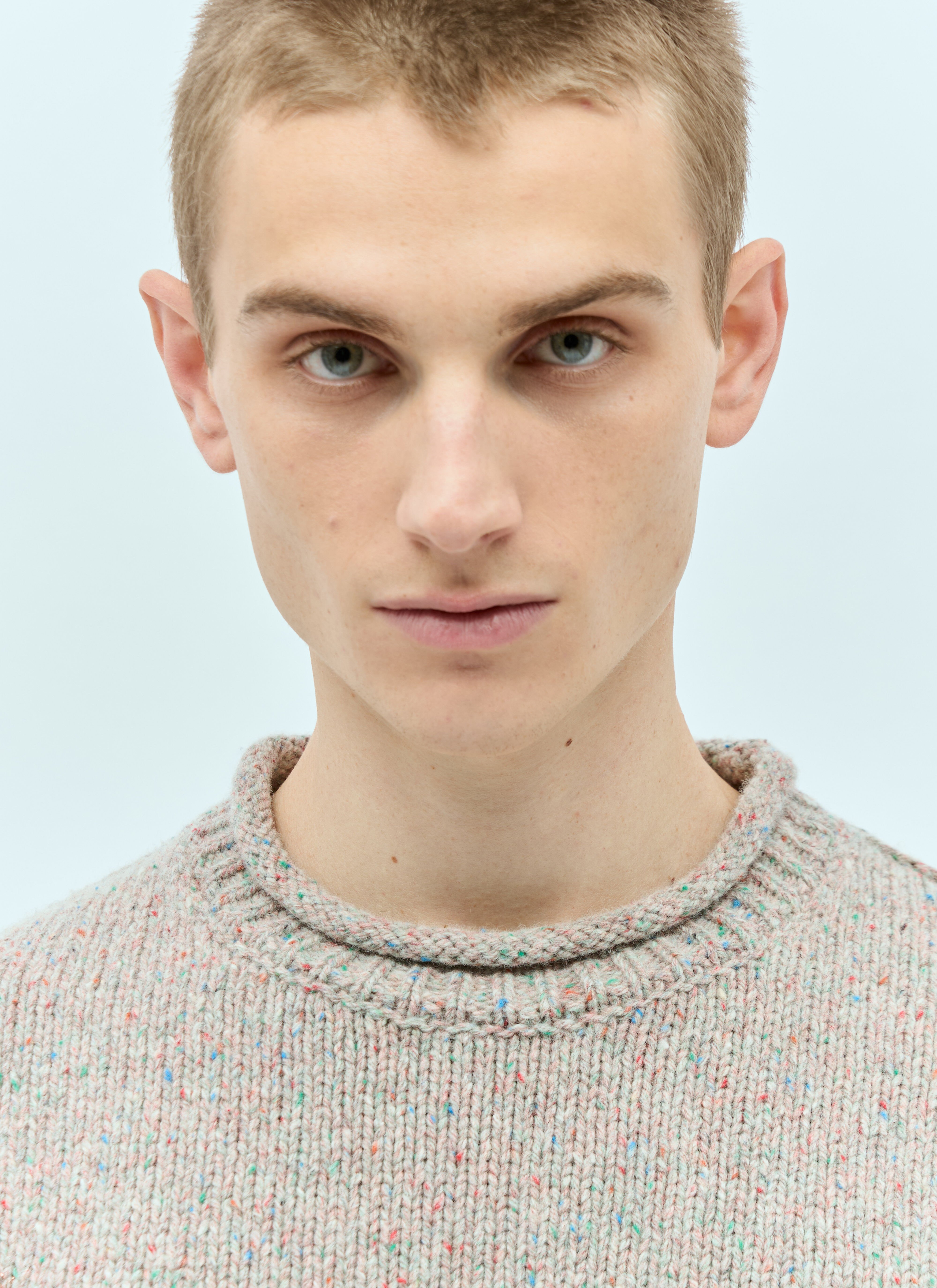 Acne Studios Men s Jacquard Skull Sweater in Grey LN CC