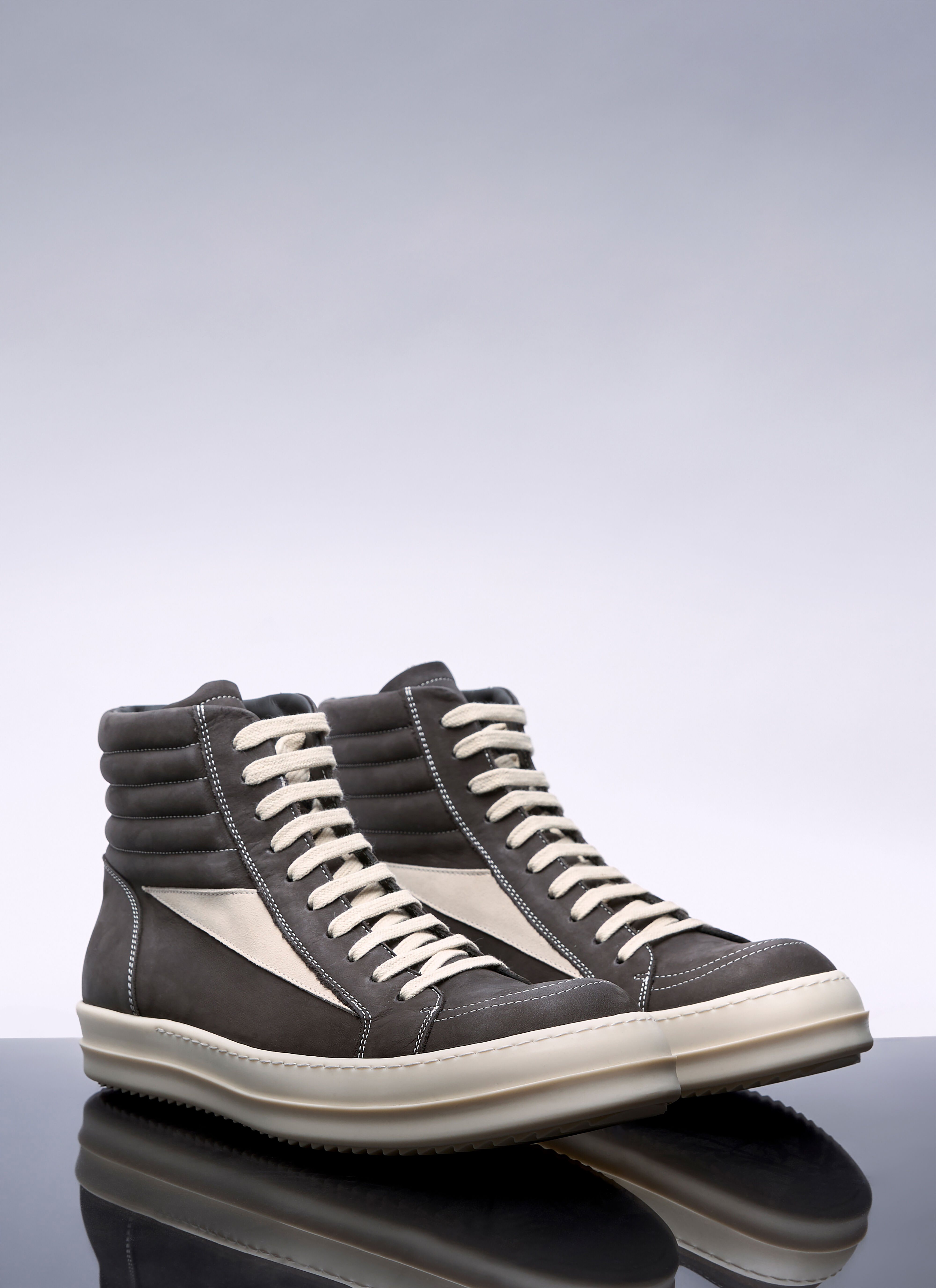 Rick Owens Men s High Vintage Sneakers in Grey LN CC