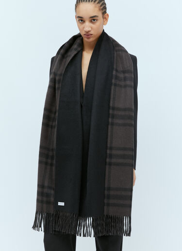 チェックカシミヤスカーフ Burberry チェックカシミヤスカーフ ブラウン bur0254003