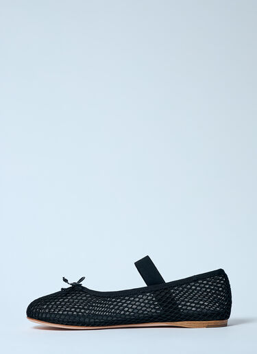 Miu Miu Mesh Ballerina Flats Black miu0259023