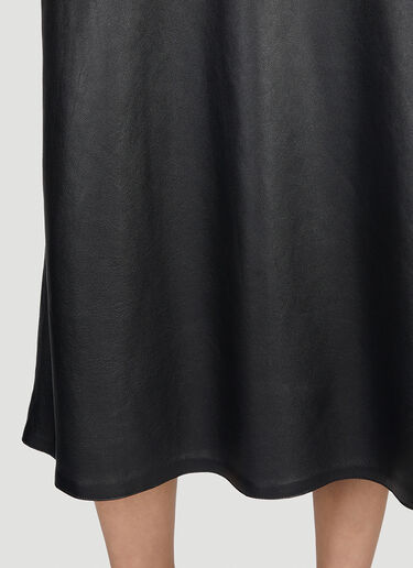 Balenciaga Leather A-Line Skirt Black bal0251036