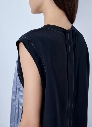 LN-CC® - Marni: Sleeveless Midi Dress with Satin Detail - Black Marni Sleeveless Midi Dress with Satin Detail Black mni0265001