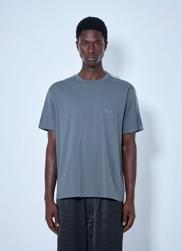LN-CC® - Y-3: Gradient 3-Stripes T-Shirt - Grey Y-3 Gradient 3-Stripes T-Shirt Grey yyy0165003