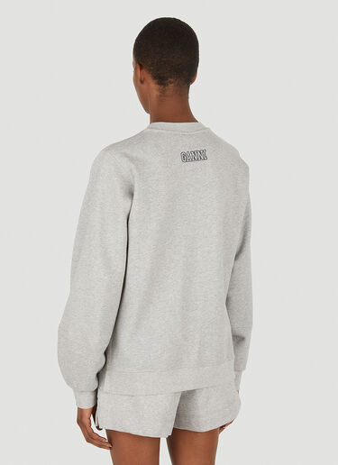 GANNI Puff Sleeve Sweatshirt Grey gan0251006