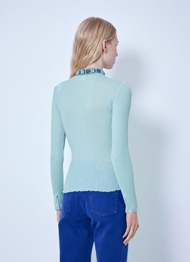 Chloé Tie-Front Fitted Cardigan Top Light Blue chl0266026