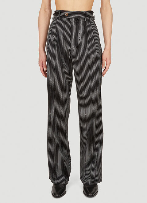 Moncler Pinstripe Pants Black mon0351005