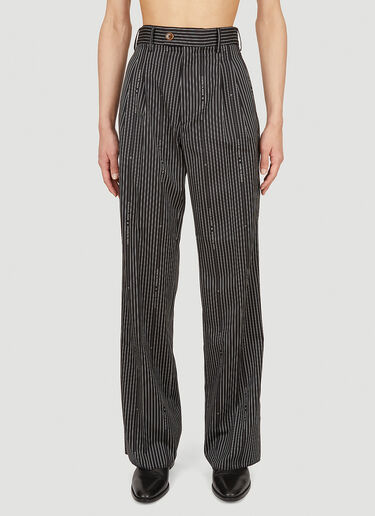 핀스트라이프 팬츠 Vivienne Westwood 핀스트라이프 팬츠 블랙 vvw0152015
