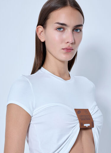LN-CC® - Jean Paul Gaultier: Stretch Viscose Jersey Baby T-Shirt - White Jean Paul Gaultier Stretch Viscose Jersey Baby T-Shirt White jpg0266012