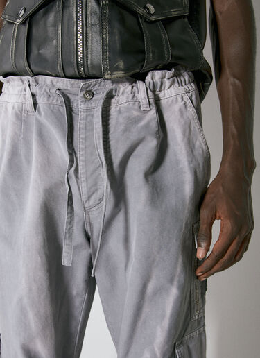 Dolce & Gabbana Garment-Dyed Canvas Cargo Pants Black dol0153006