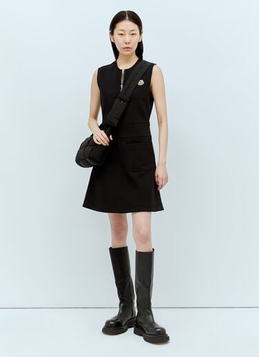 Moncler Logo Patch Mini Dress Black mon0256023