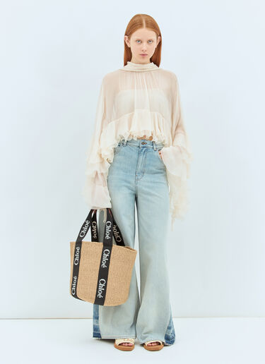 大号 Woody 篮子包 Chloé 大号 Woody 篮子包 米色 chl0258034