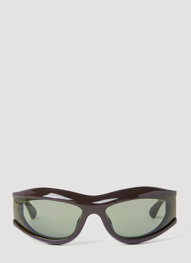 Bottega Veneta Wrap Around Sunglasses in Yellow