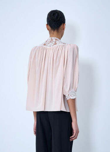 Chloé Lace Trim Blouse Pink chl0263017